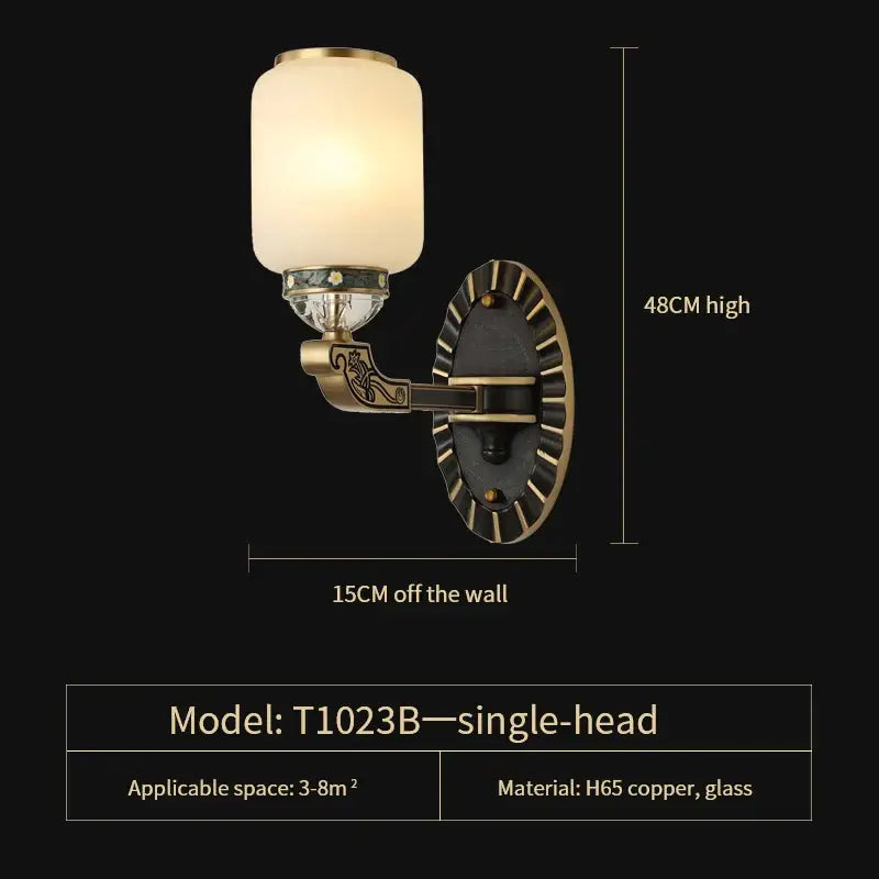 Traditional chinese brass jade chandelier living room lighting