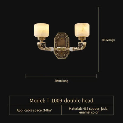 Modern gold jade chandelier living room glass cluster light