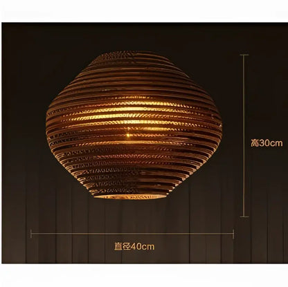 Organic warm toned paper honeycomb pendant lights living room decor