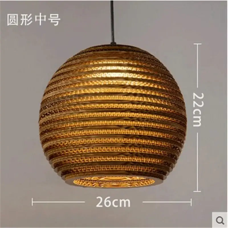 Organic warm toned paper honeycomb pendant lights living room decor