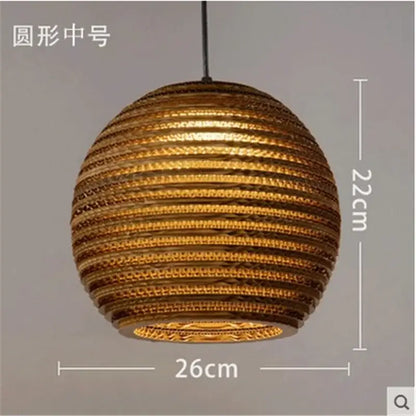Organic warm toned paper honeycomb pendant lights living room decor
