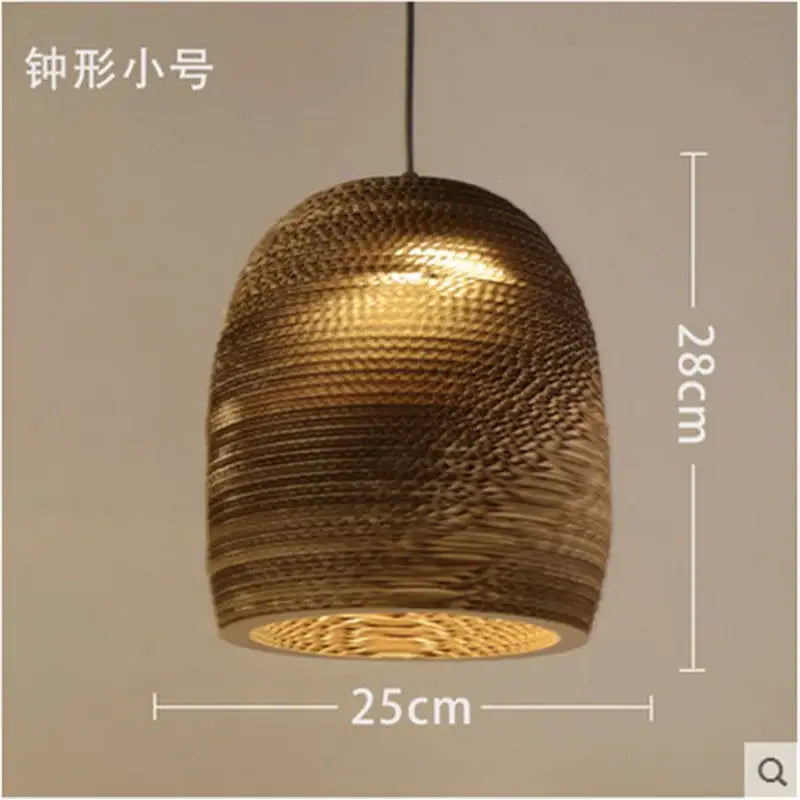 Organic warm toned paper honeycomb pendant lights living room decor