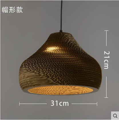 Organic warm toned paper honeycomb pendant lights living room decor