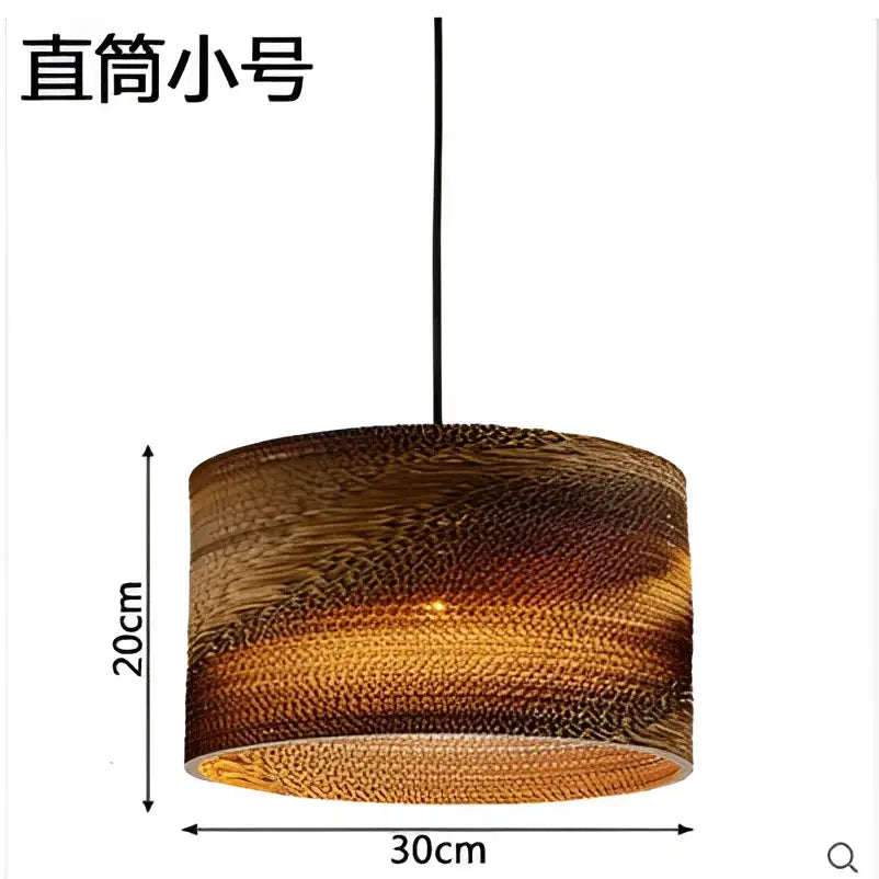 Organic warm toned paper honeycomb pendant lights living room decor