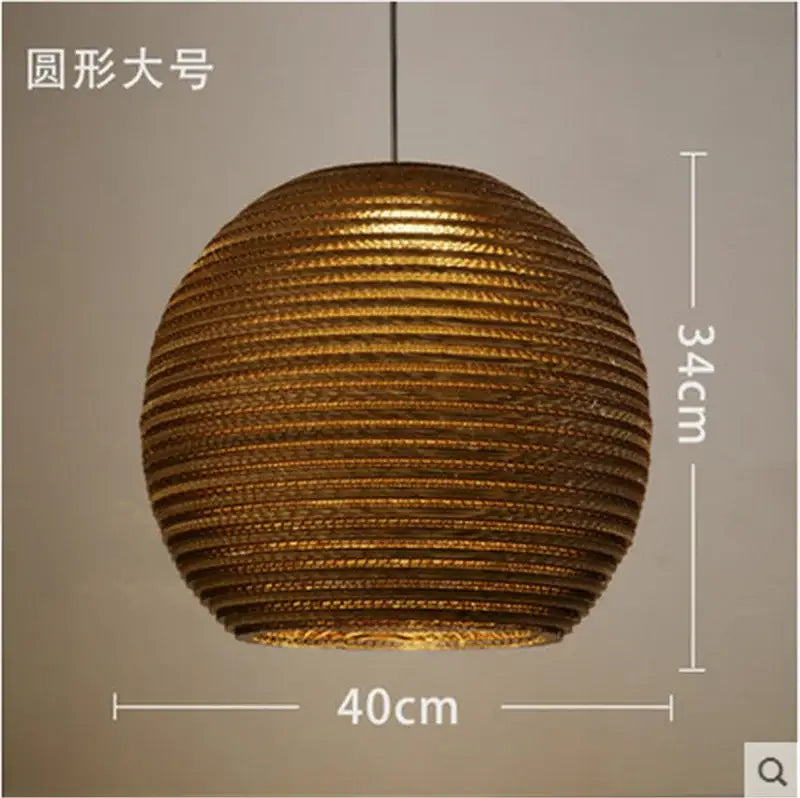 Organic warm toned paper honeycomb pendant lights living room decor