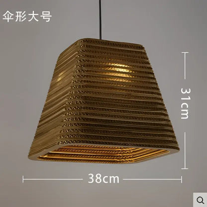 Organic warm toned paper honeycomb pendant lights living room decor