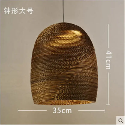 Organic warm toned paper honeycomb pendant lights living room decor