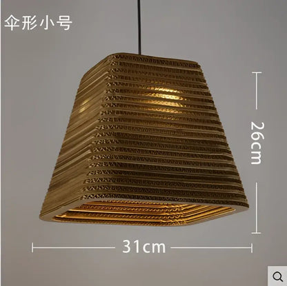 Organic warm toned paper honeycomb pendant lights living room decor