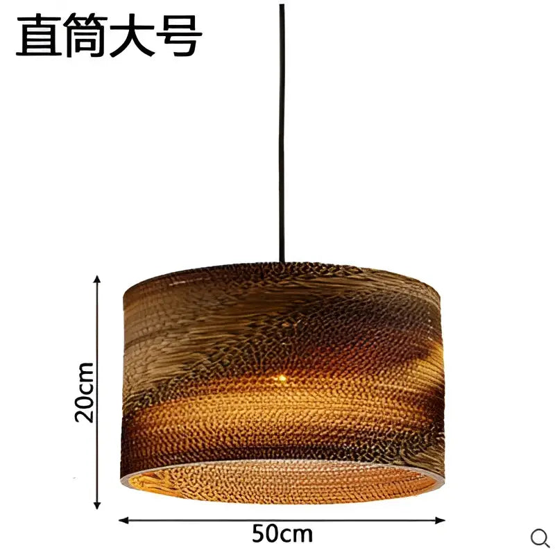 Organic warm toned paper honeycomb pendant lights living room decor