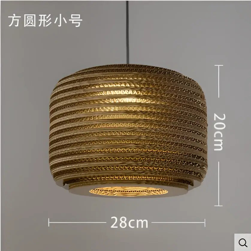 Organic warm toned paper honeycomb pendant lights living room decor