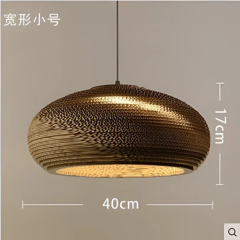 Organic warm toned paper honeycomb pendant lights living room decor