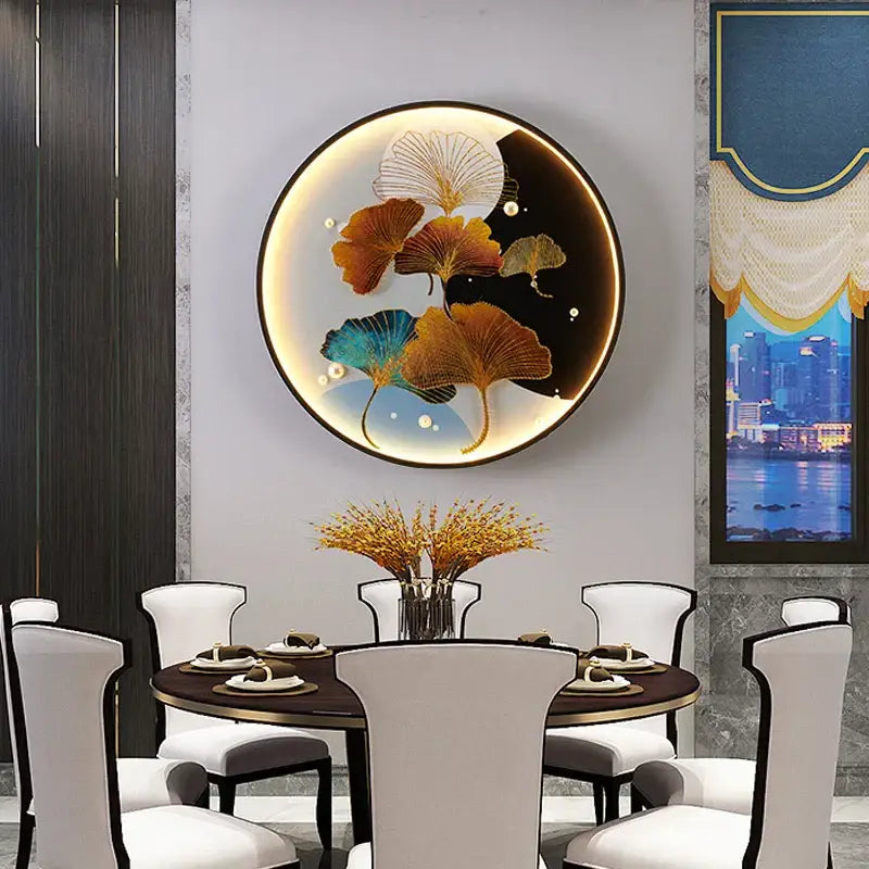 Modern koi fish picture wall decoration lamp living room led art