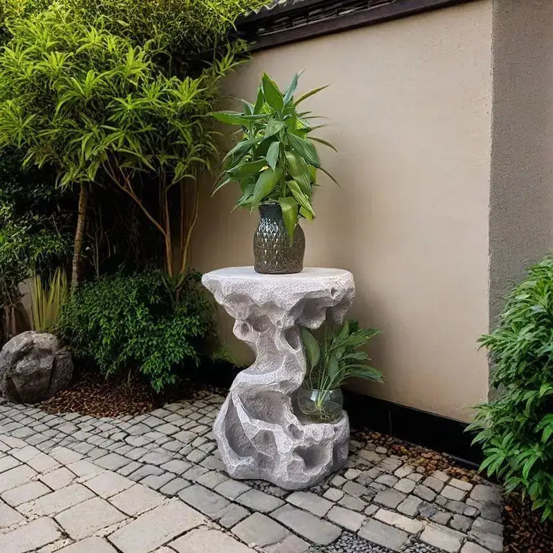 Modern minimalist green ceramic bonsai tree living room decor