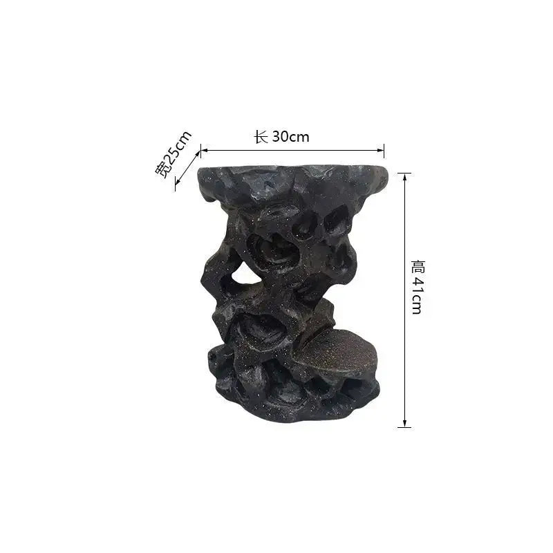 Modern minimalist green ceramic bonsai tree living room decor