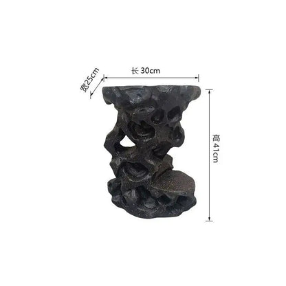 Modern minimalist green ceramic bonsai tree living room decor