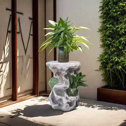 Modern minimalist green ceramic bonsai tree living room decor