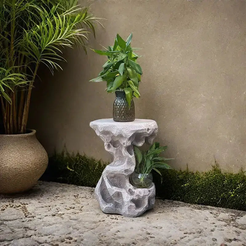 Modern minimalist green ceramic bonsai tree living room decor