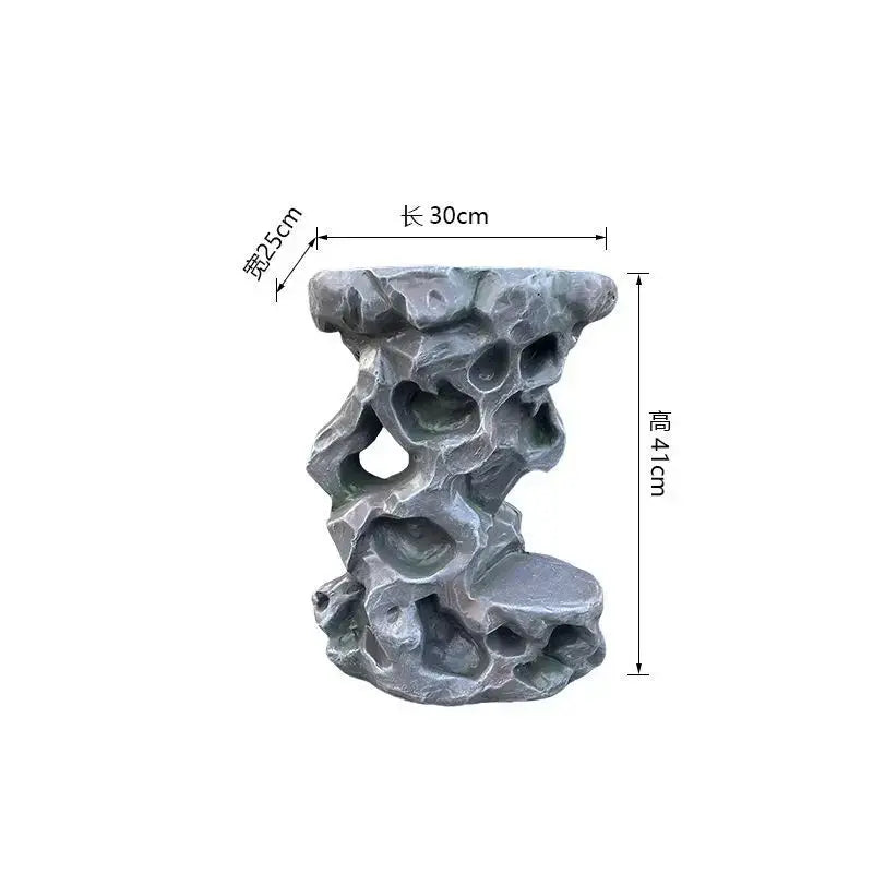 Modern minimalist green ceramic bonsai tree living room decor