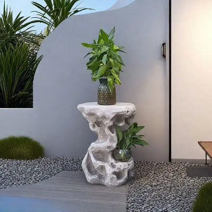 Modern minimalist green ceramic bonsai tree living room decor