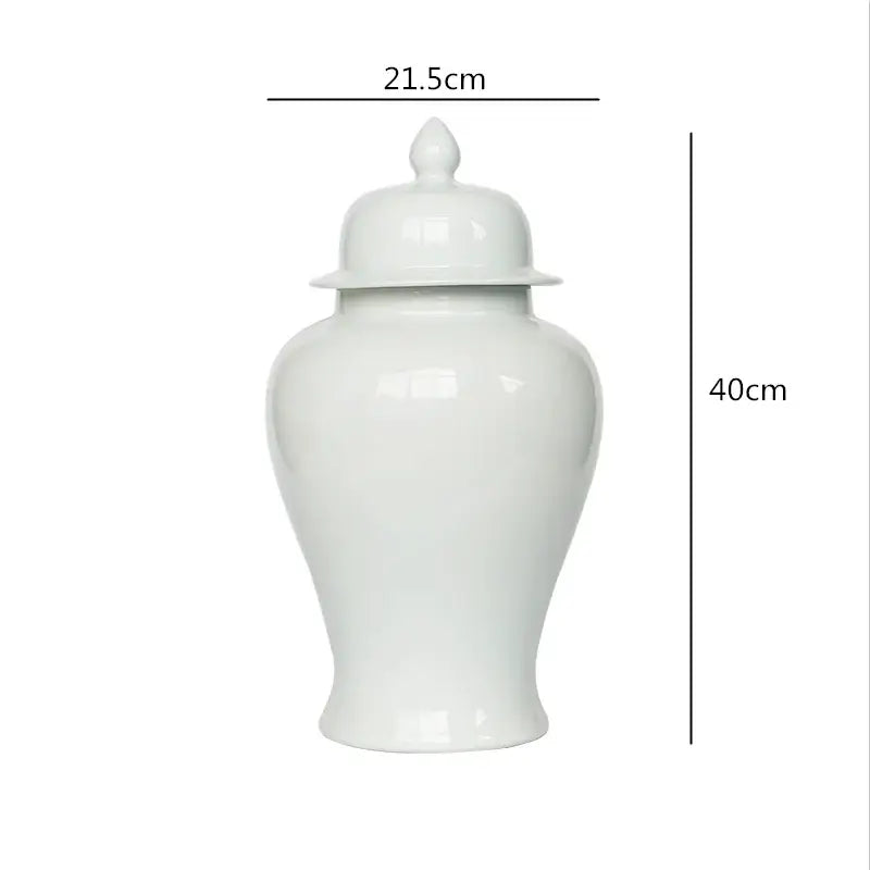 Retro yellow ceramic general jar vase set for living room storage