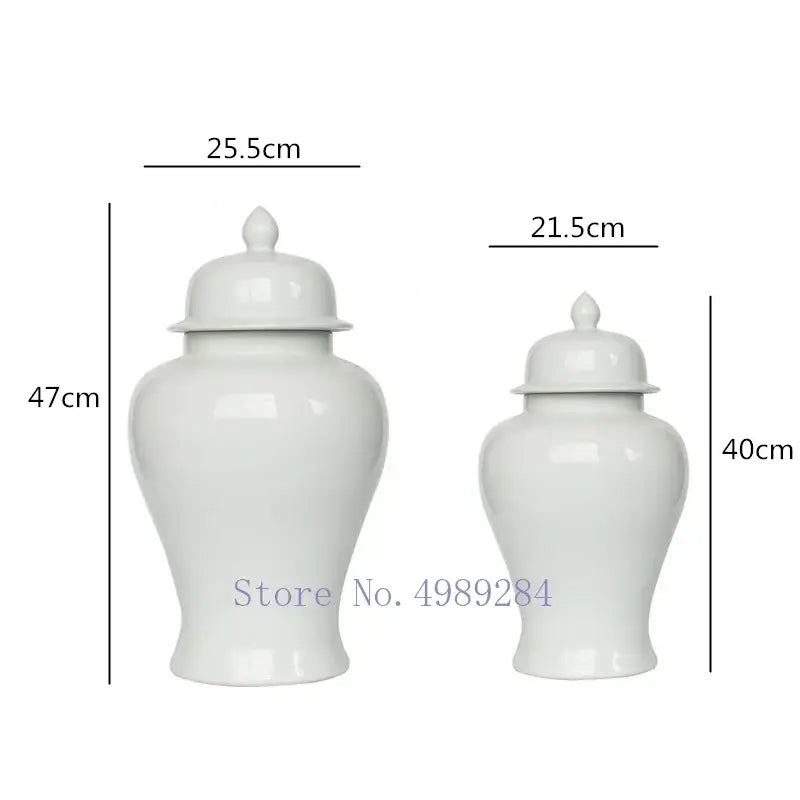 Retro yellow ceramic general jar vase set for living room storage