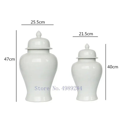Retro yellow ceramic general jar vase set for living room storage