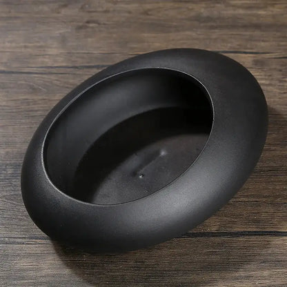 Matte black chinese style ceramic flowerpot vase living room decor