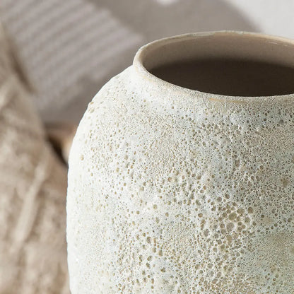 Chinese style textured white ceramic vase set living room decor