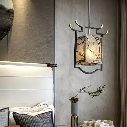 Modern chinese copper decorative hall bedroom bedside lantern