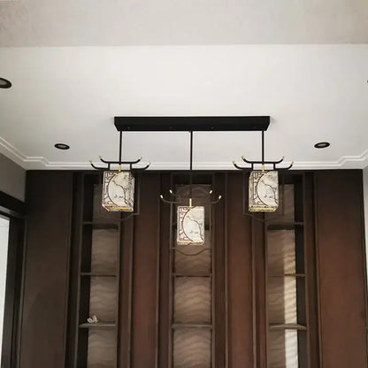Modern chinese copper decorative hall bedroom bedside lantern
