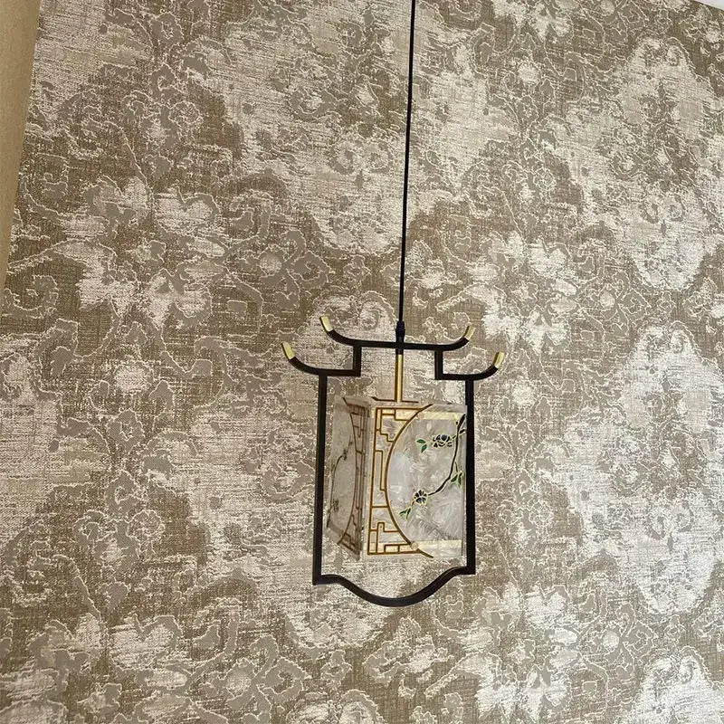 Modern chinese copper decorative hall bedroom bedside lantern