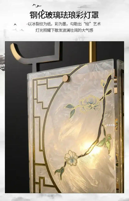 Modern chinese copper decorative hall bedroom bedside lantern