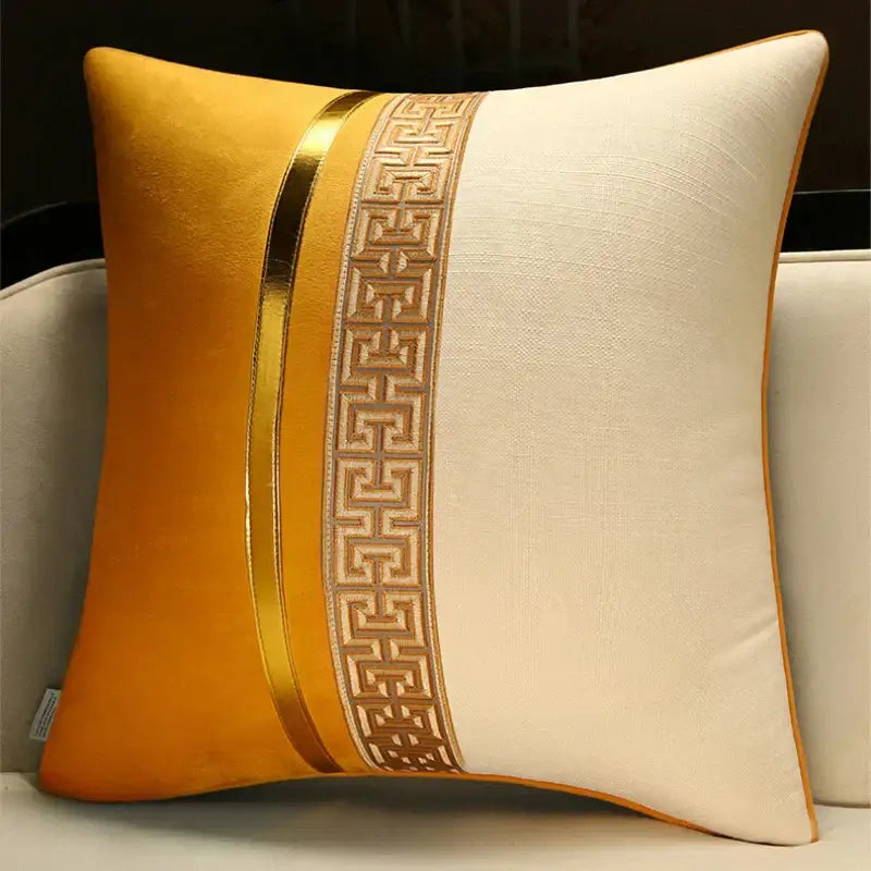 Chinese style red & golden yellow decorative pillow cover living room