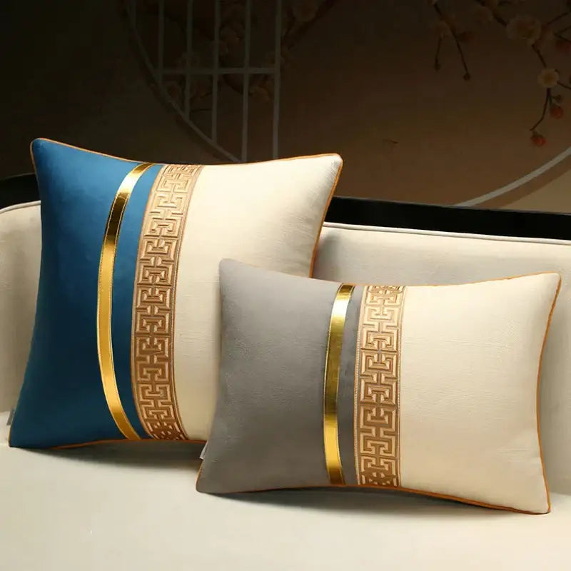 Chinese style red & golden yellow decorative pillow cover living room