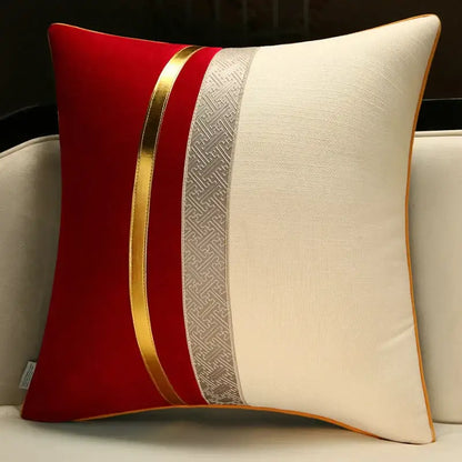 Chinese style red & golden yellow decorative pillow cover living room