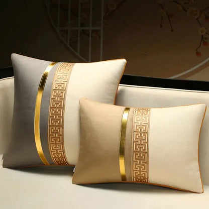 Chinese style red & golden yellow decorative pillow cover living room