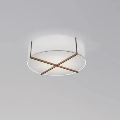 Modern chinese style fabric ceiling lamp for bedroom minimalist wood