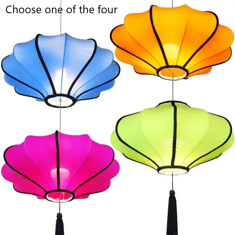 Chinese style flower pendant light – kitchen hand painted lantern