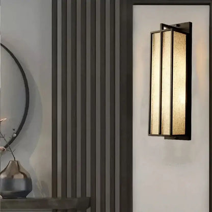 chinese style iron wall lamp bedroom gold glass sconce