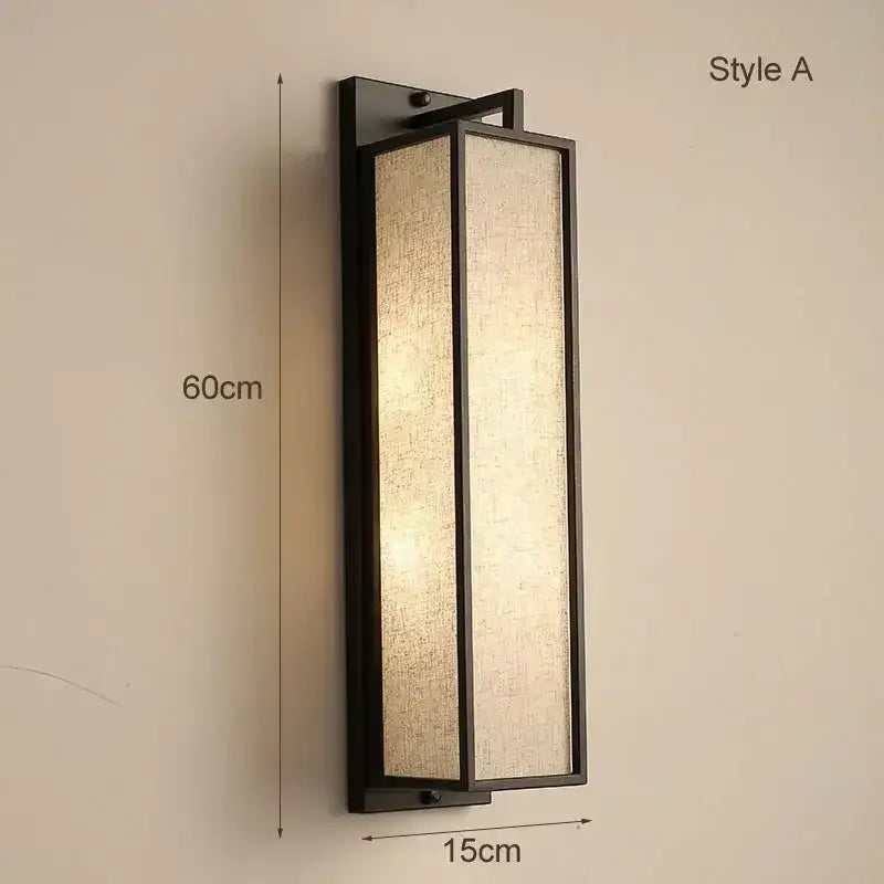 chinese style iron wall lamp bedroom gold glass sconce
