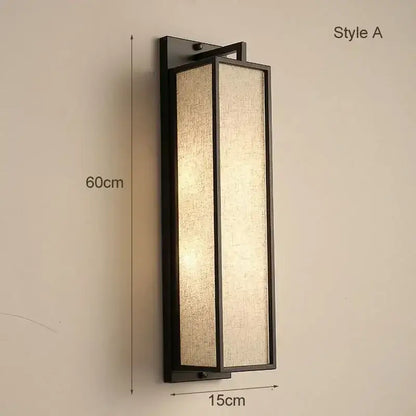 chinese style iron wall lamp bedroom gold glass sconce