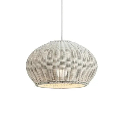 Chinese style outdoor rattan weaving pendant lights garden decor