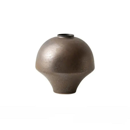 Retro bronze porcelain vase living room artistic flower decor