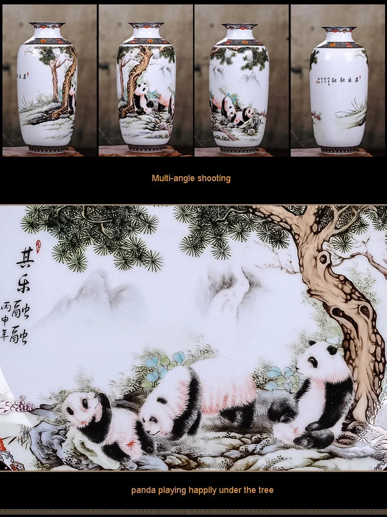 DecorBites™ Chinese Traditional Ceramic Vase for Home Decor