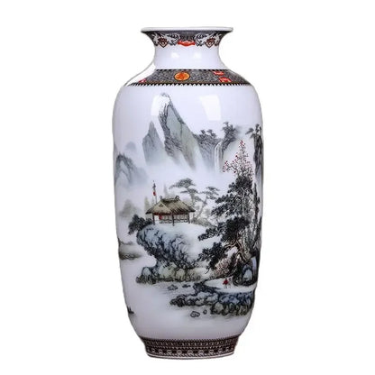 DecorBites™ Chinese Traditional Ceramic Vase for Home Decor