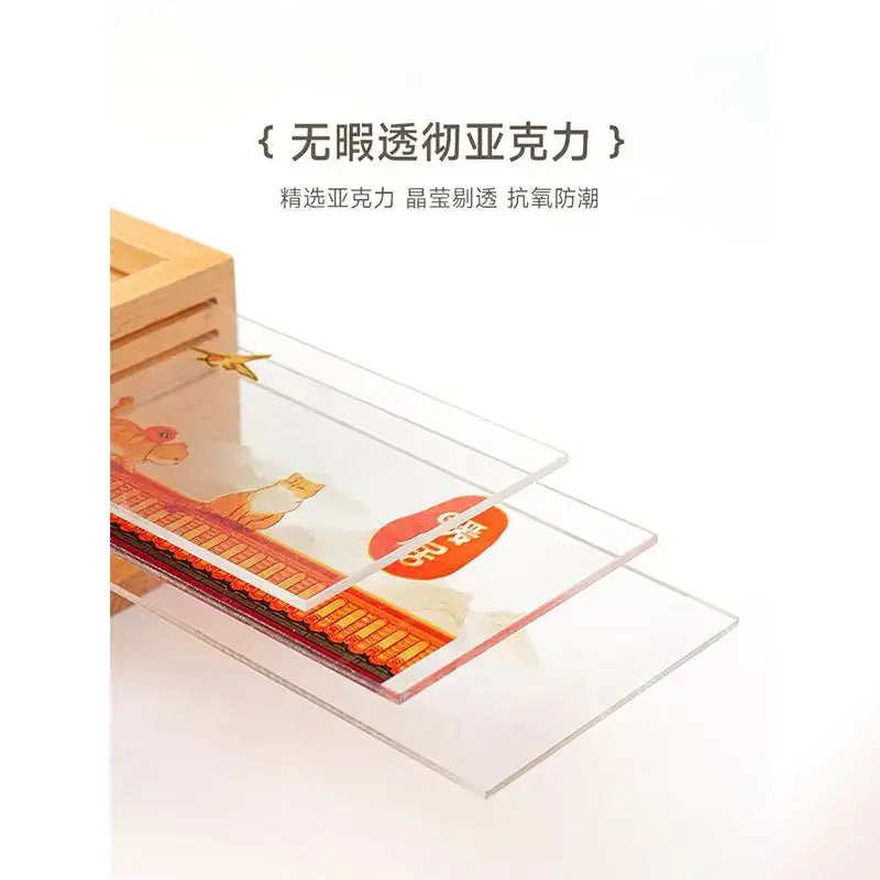 Chinese wind lamp wooden bamboo night light bedroom decor