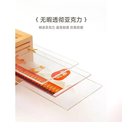 Chinese wind lamp wooden bamboo night light bedroom decor