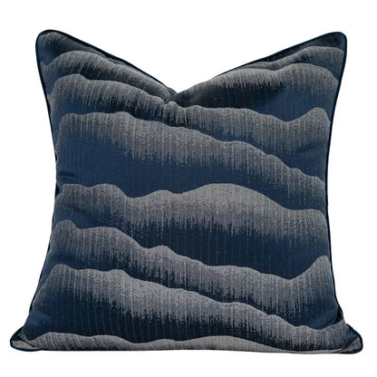 Chinoiserie decor throw pillow cover cream & blue living room
