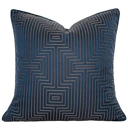Chinoiserie decor throw pillow cover cream & blue living room