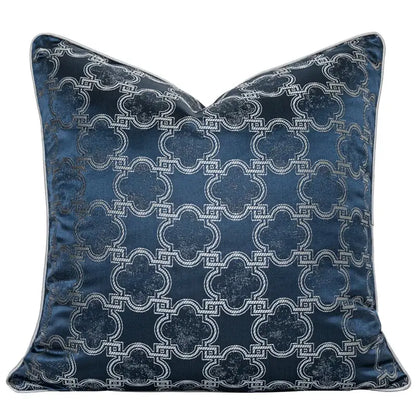 Chinoiserie decor throw pillow cover cream & blue living room